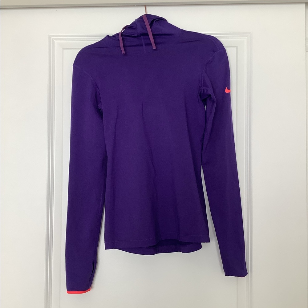 Nike Purple Hooded Sweatshirt (size small)